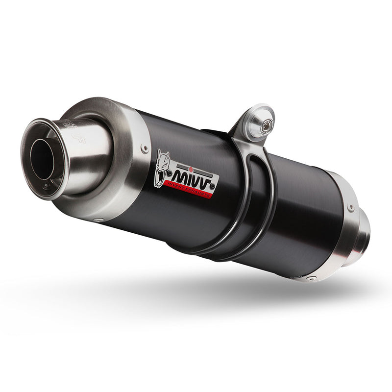 MIVV GP Muffler Stainless Steel Black/Stainless Steel End Cap Kawasaki Z1000SX 00.73.K.043.LXB 