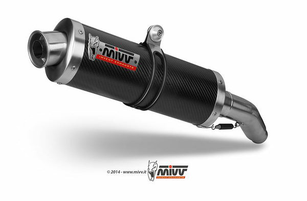 MIVV Oval Classic Double Slip-On Carbon Suzuki DL1000 V-Strom S.033.LE med kolfiberfinish och rostfria detaljer för motorcykeltillbehör. Perfekt reservdel inom kategorin ACC. EXHAUST för förbättrad prestanda och stil.