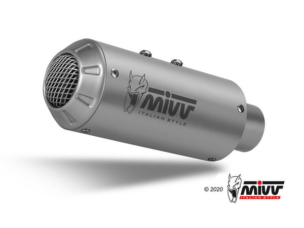 MIVV MK3 rostfritt stål ljuddämpare med kompakt design för Yamaha MT-10 Y.057.LM3X, perfekt för sportig prestanda och stil.