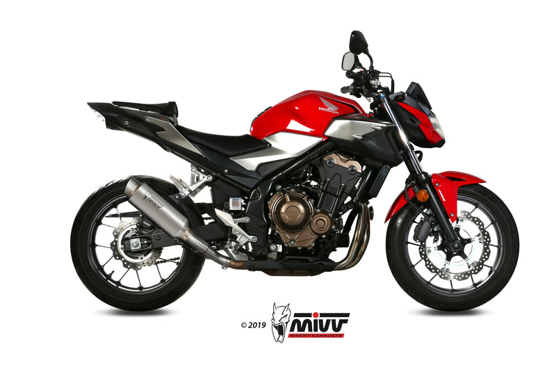 MIVV GP Pro Muffer Titanium/Неръждаема стомана Крайна капачка Honda CB500F 00.73.h.075.l6p