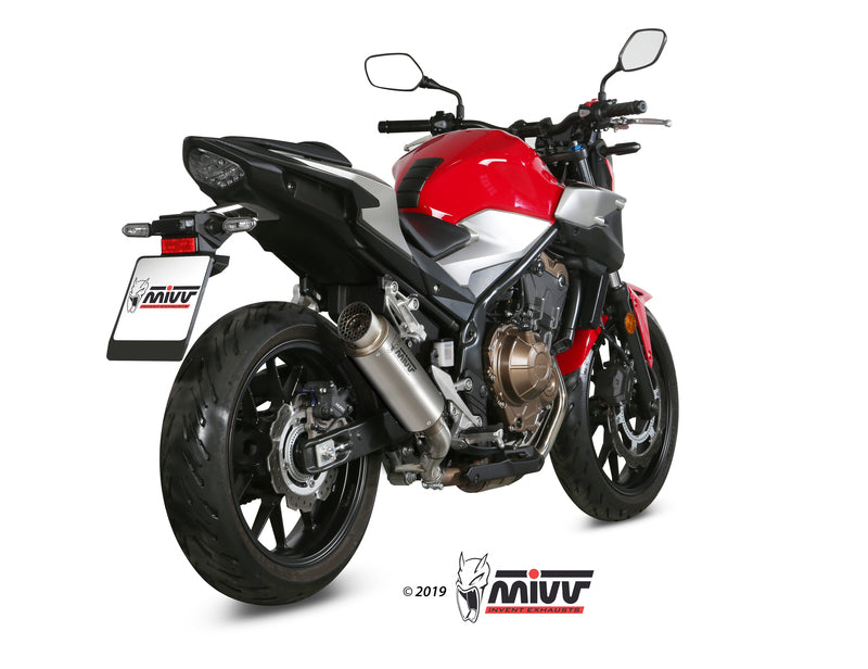 MIVV GP Pro Muffer Titanium/Неръждаема стомана Крайна капачка Honda CB500F 00.73.h.075.l6p