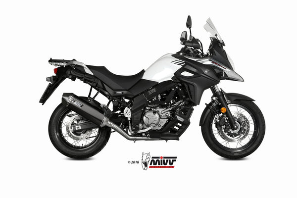 MIVV Speed ​​Edge Atufler Steel Black/Carbon End Cap Suzuki DL650 V-Strom 00.73.S.049.LRB