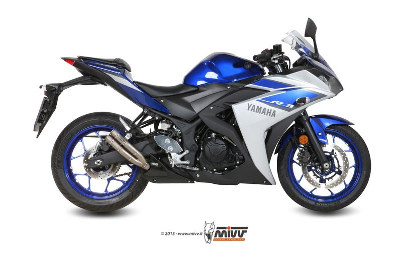 MIVV Двоен пистолет Пълен титан Двоен заглушител Yamaha YZF R3 00.73.y.048.LDG