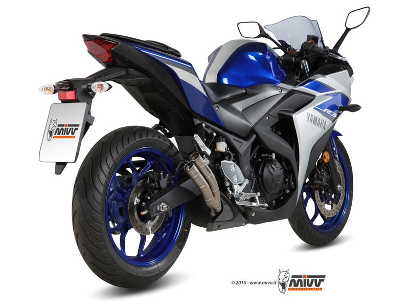 MIVV Двоен пистолет Пълен титан Двоен заглушител Yamaha YZF R3 00.73.y.048.LDG