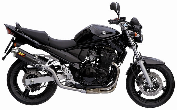 MIVV Oval Classic Slip-On Carbon monterad på Suzuki GSF650 Bandit AS.017.L3, sportigt avgassystem för förbättrad prestanda och stil.
