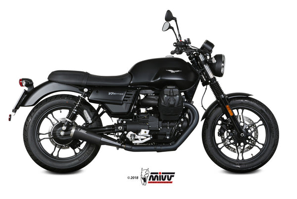 Mivv Ghibli Muffler Steel Black/неръждаема стомана Крайна капачка Moto Guzzi V7 III M.012.LGB