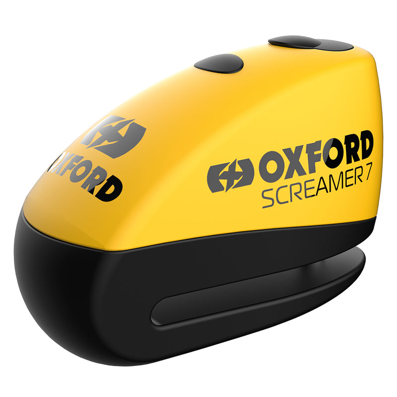 Oxford Screamer 7 Disc Lock - Ø7mm Жълта/Черен LK290