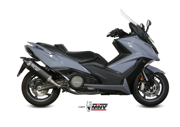 Mivv Speed ​​Edge Black Silencer Black Steel/Carbon Count Cap Kymco AK 550 O.008.LRB