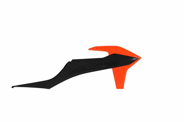 Racetech Radiator Covers Black/Orange KTM R-CVKTMNRAR19