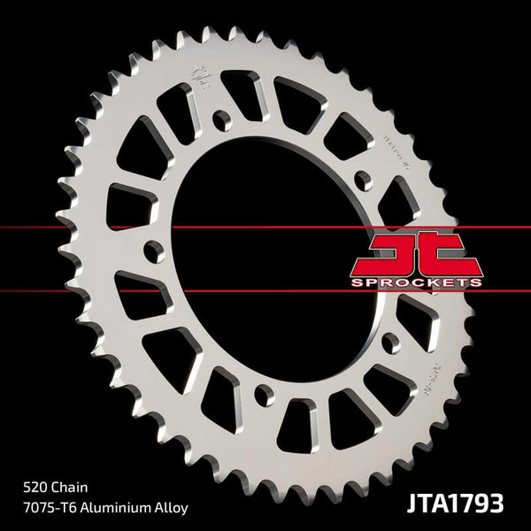 JT Sprock's Aluminum Ultra -Light Reaar Sprock 1793 - 520 JTA1793.46BLK