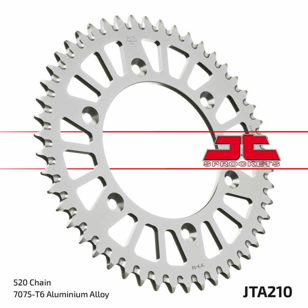 Aluminium Ultra-Light самопочистващо се задно зъбно колело на JT Sprock 210-520 JTA210.50BLK