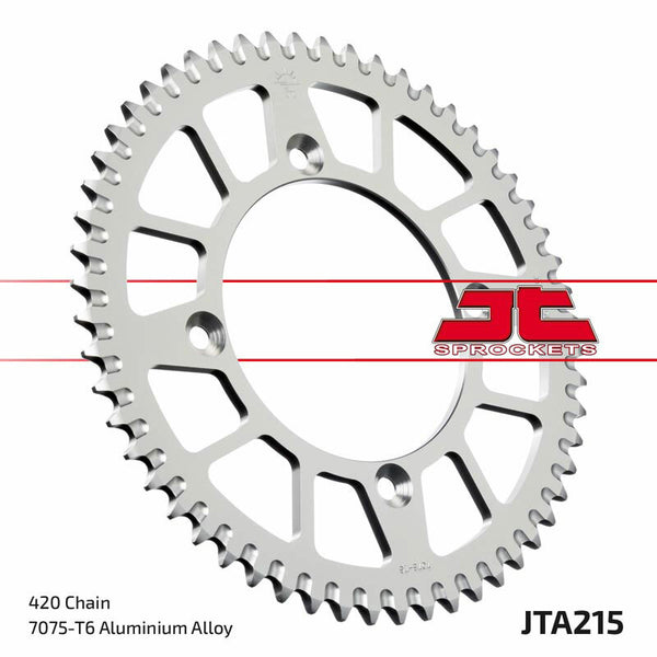 Aluminium Ultra-Light самопочистващо се задно зъбно колело на JT Sprock 215-420 JTA215.48RED