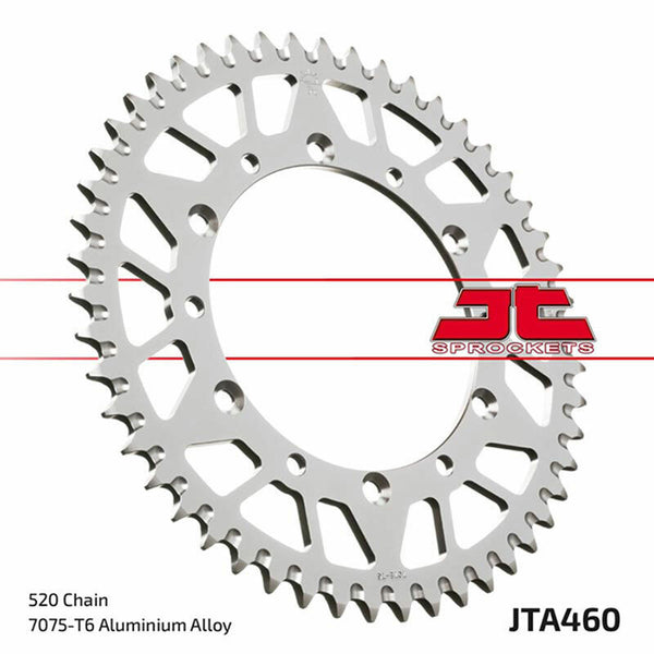 JT Sprock's Aluminum Ultra -Light Reaar Sprock 460 - 520 JTA460.46BLK