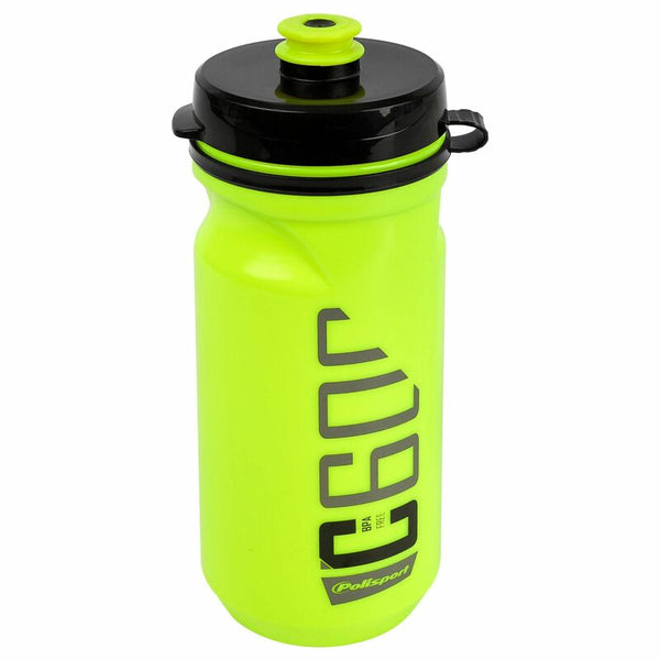 Police Port Water Bottle C600 Lime Green/Black Clip On Cap 600ml 86448003