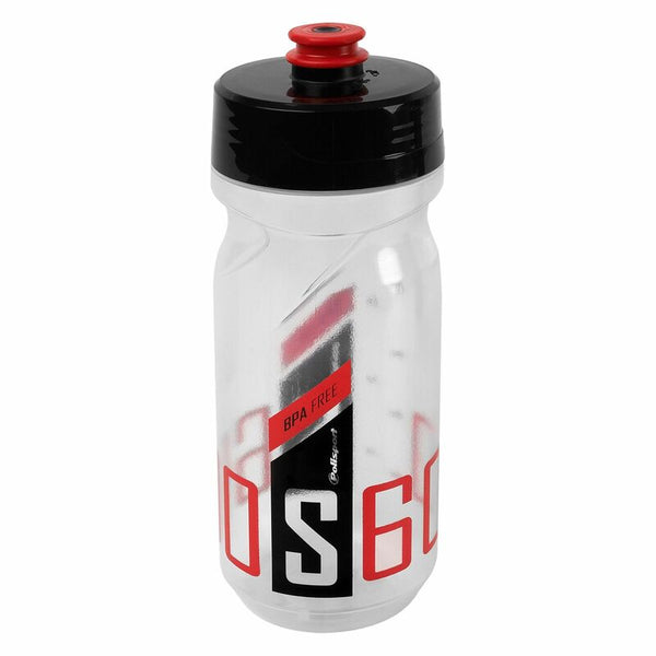 Police Port Water Bottle S600 CLEAR/BLACK/RED SCREW-ON CAP 600ML 86453001