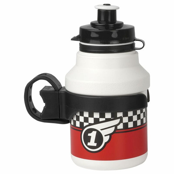 Police Port Water Bottle Race + Rotative Bottle Cage White Clip On Cap 350ml 8644200117