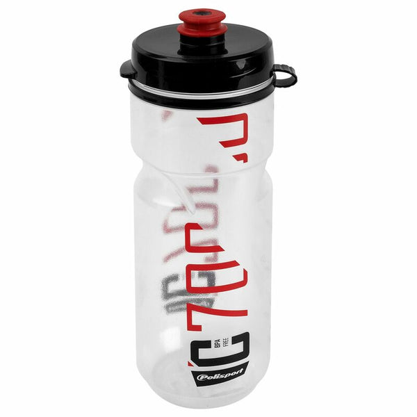 Полицейска бутилка с вода за пристанище C700 Clear/Black/Red Clip on Cap 700ML 86449001