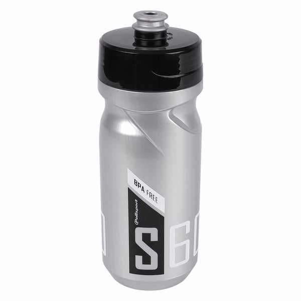 Policeport Water Bottle S600 Silver/Black/White Screw-on CAP 600ml 86453002