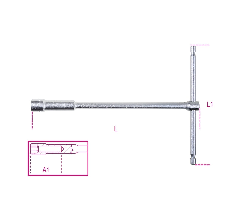 Бета дълбока 6 точки t -handle гаечни ключове - 10 мм 009490010