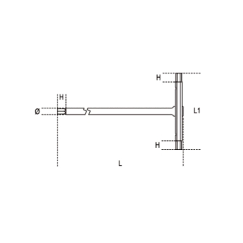 Бета мъжки 6 точки t -handle гаечни ключове - 5 мм 009510550