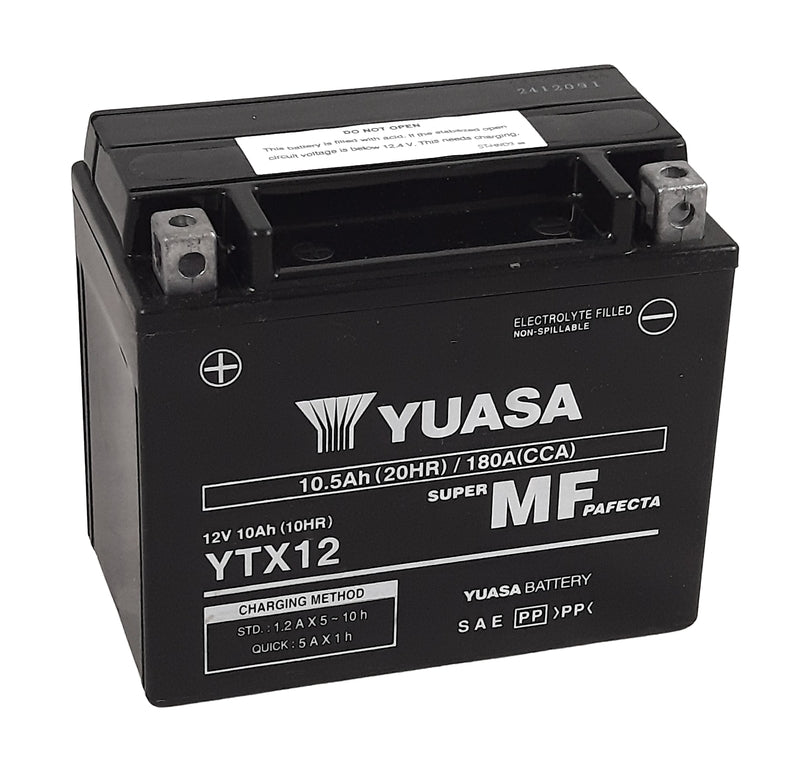 Поддръжка на Yuasa -Free Factory -Enabled Battery -YTX12 -FA