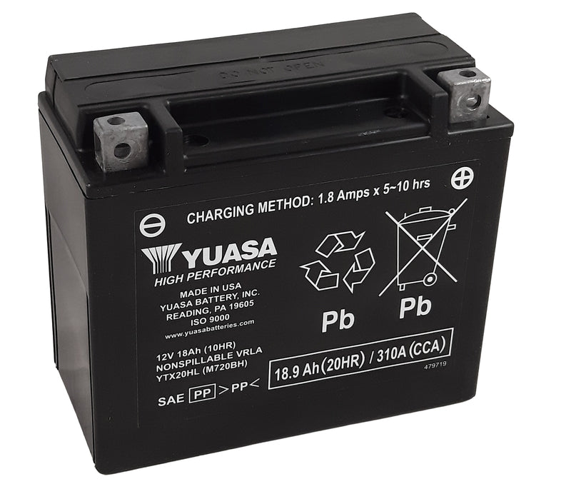 Поддръжка на Yuasa -Free Factory -Enabled Battery -YTX20HL -FA