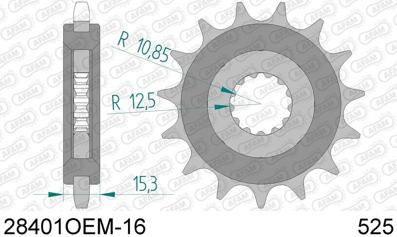 Afam Steel Noise -Free Front Sproet 28401 - 525