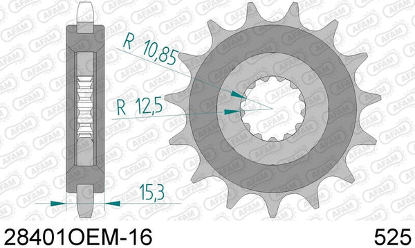 AFAM Steel Freen Noise Front Sproet 28401-525 28401nr-16