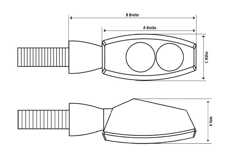 Индикатор за едно светодиод на Highsider Head, тонирано стъкло 203-280