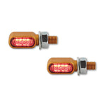 Highsider CNC LED 3in1 опашка, спирачна светлина, индикатор Little Bronx, Gold, Tinted, E-одобрен, (чифт) 254-2864