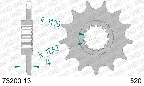 AFAM Steel Standard Front Spook 73200-520 73200-13