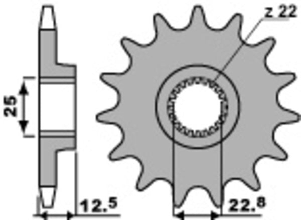PBR Steel Standard Front Sprock 2180 - 520 2180 12 18NC