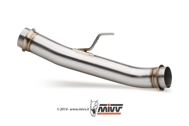 MIVV No-Catalyzer Pipe KT.014.C1 i rostfritt stål för KTM 1290 Superduke, perfekt som reservdel inom avgassystemstillbehör.