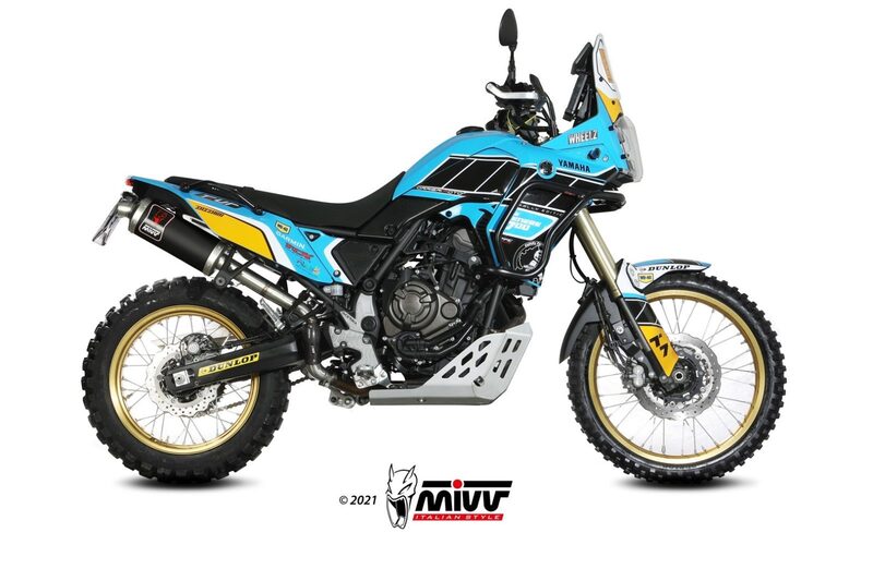 MIVV Dakar Slip-On Muffler Black Stainless Steel - Yamaha Ténéré 700 19-22 Y.064.LDKB 