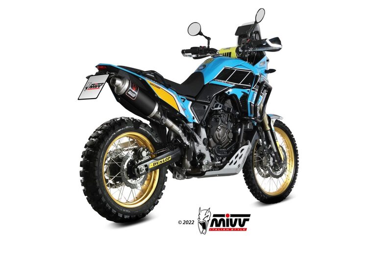MIVV Dakar Slip-On Muffler Black Stainless Steel - Yamaha Ténéré 700 19-22 Y.064.LDKB 