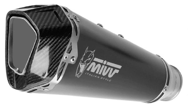 Mivv Delta Race Universal Mufler Black Satinless Steel / Carbon - дясна страна 00.73.ku.m.sdrb