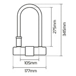 Oxford Magnum U -Lock със скоба - 170x315mm LK224