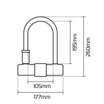 Oxford Magnum U -Lock със скоба - 170x285mm LK223