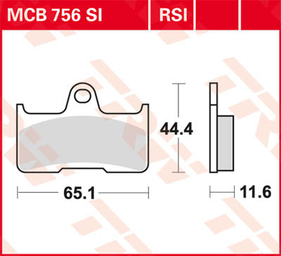 TRW спирачна подложка TRW MCB756SI MCB756SI