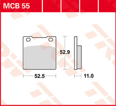 TRW спирачна подложка TRW MCB55 MCB55