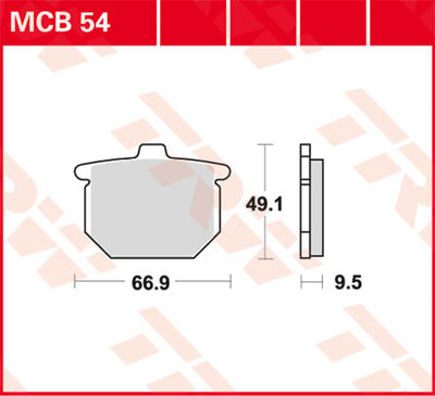 TRW спирачна подложка TRW MCB54 MCB54