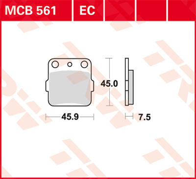 TRW спирачна подложка TRW MCB561 MCB561