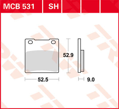 TRW спирачна подложка TRW MCB531 MCB531