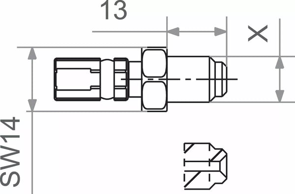 TRW Fit M10x1.0 Мъжки BK MVF100S