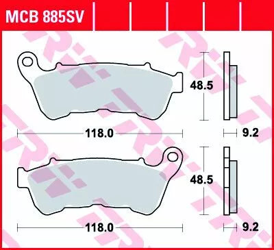 TRW спирачна подложка Sinter MCB885SV