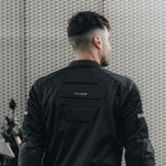 Ozone leather mc-jacket dart black