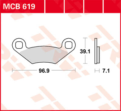 TRW спирачна подложка TRW MCB619 MCB619