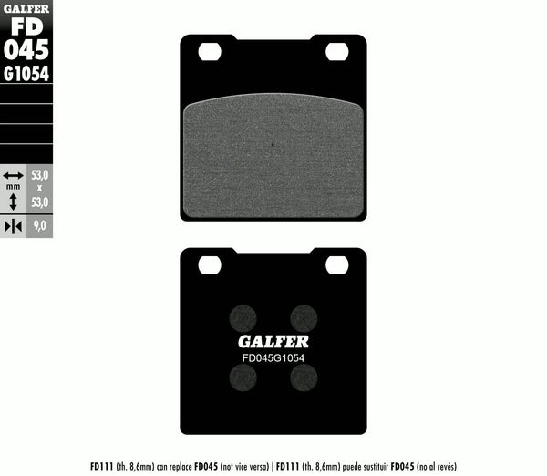 Galfer Brake Pad Semi Metal FD045G1054