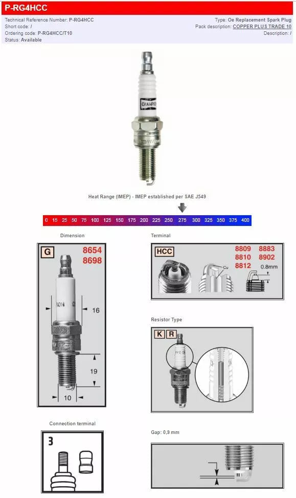Шампион Шампион S-Plug P-RG4HCC P-RG4HCC