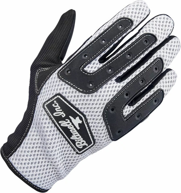 Biltwell Gloves Anza WHHT/BLK LG 1507-0401-004